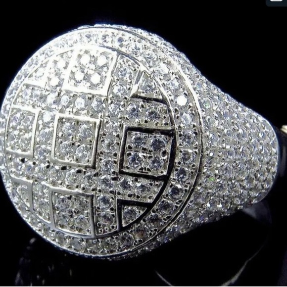 NWT Micro Pavé CZ Crystal Ring - Unisex - Picture 3 of 6